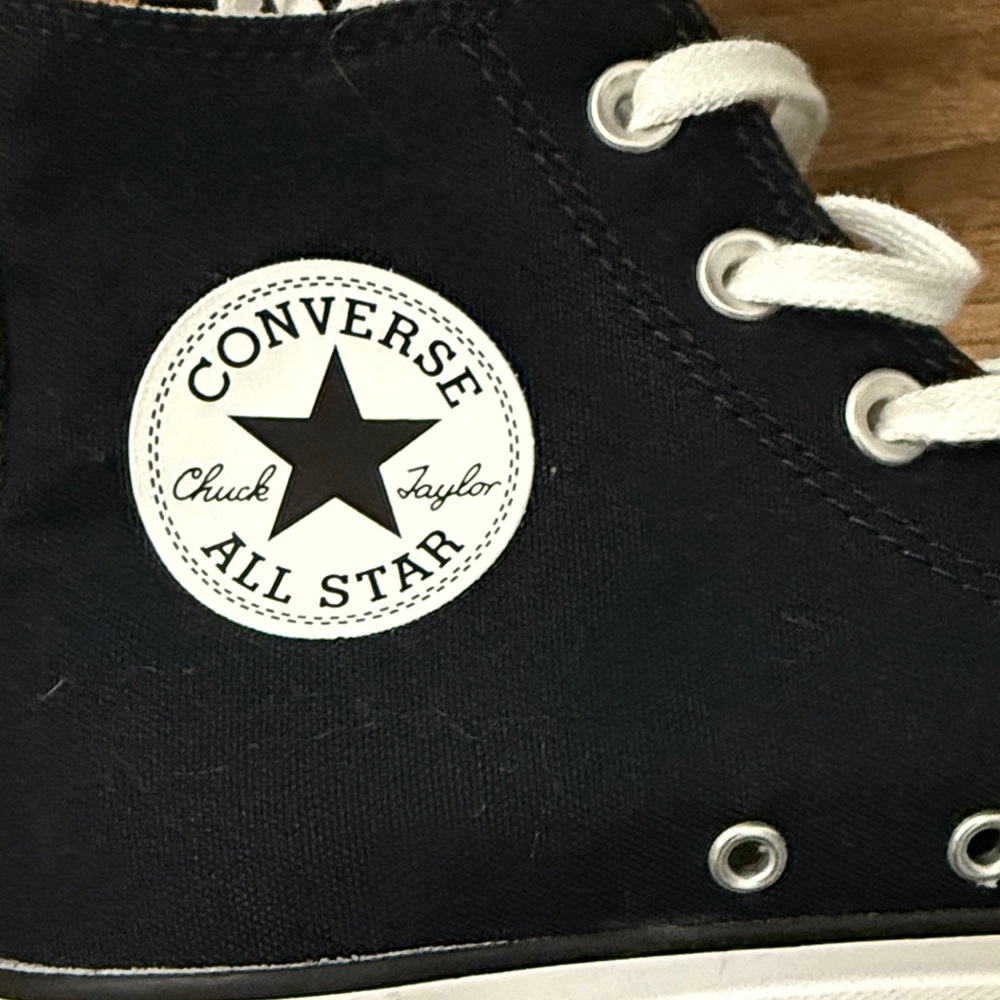 Converse Black and White Platform High-Tops - Picture 2 of 6